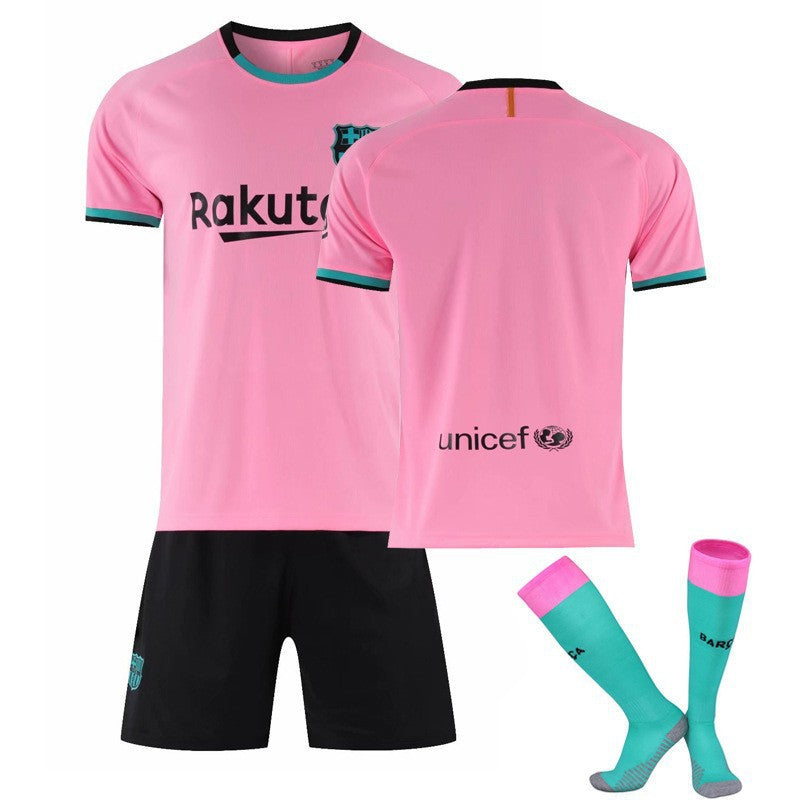 Kids' Messi 10 Barcelona Jersey Set for Soccer