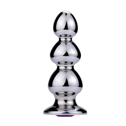 Metal Large Beaded Anal Plug for Adults, Sex Toy