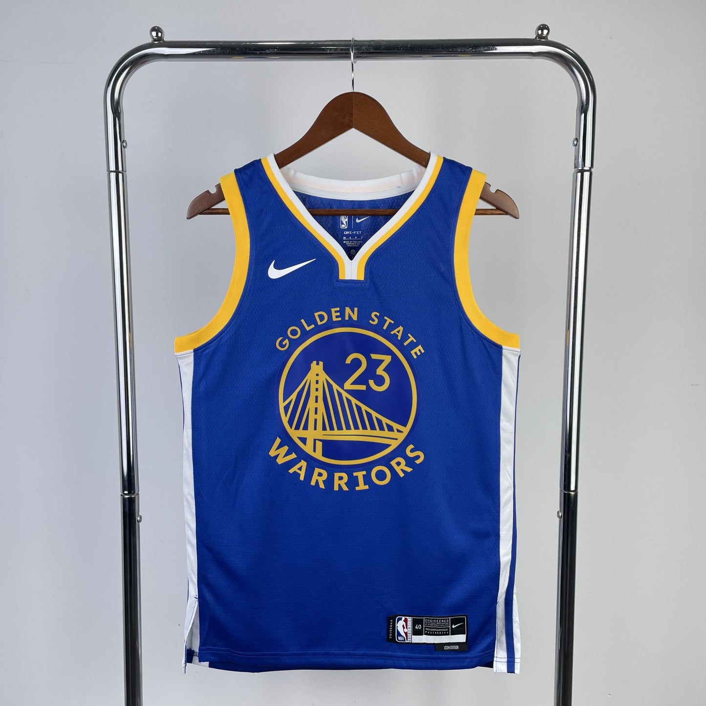 Warriors 23 Season Blue Jerseys: Curry, Thompson, Durant