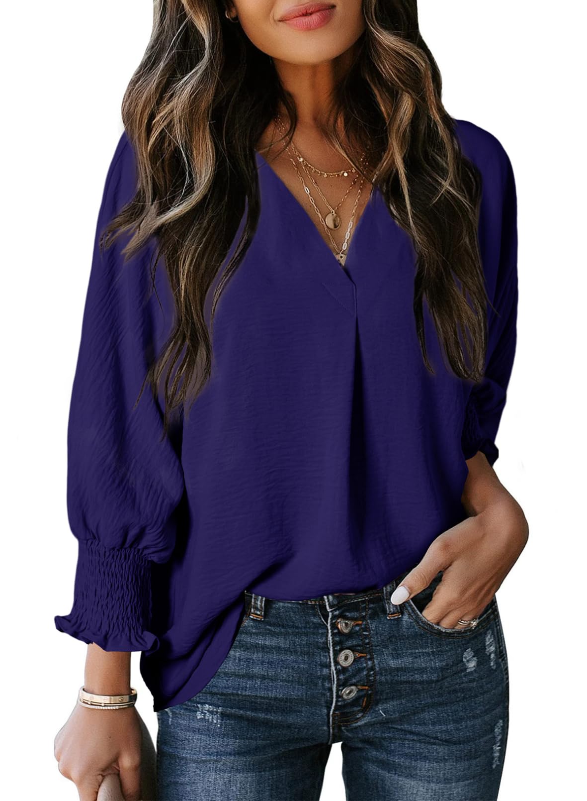 Babydoll Top V Neck Shirts