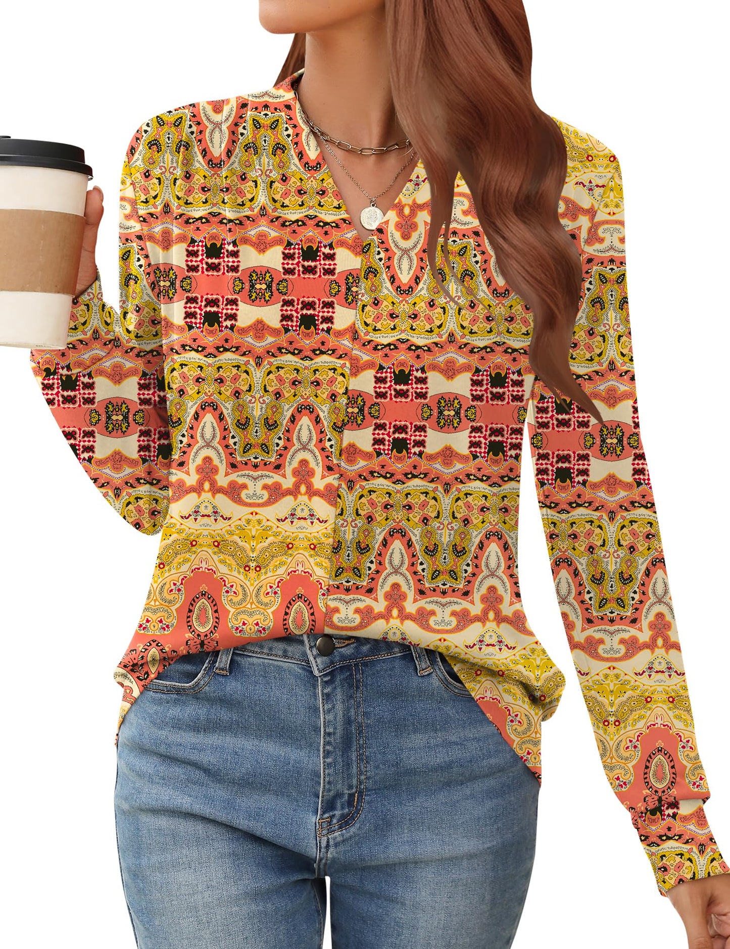 Long Sleeve V Neck