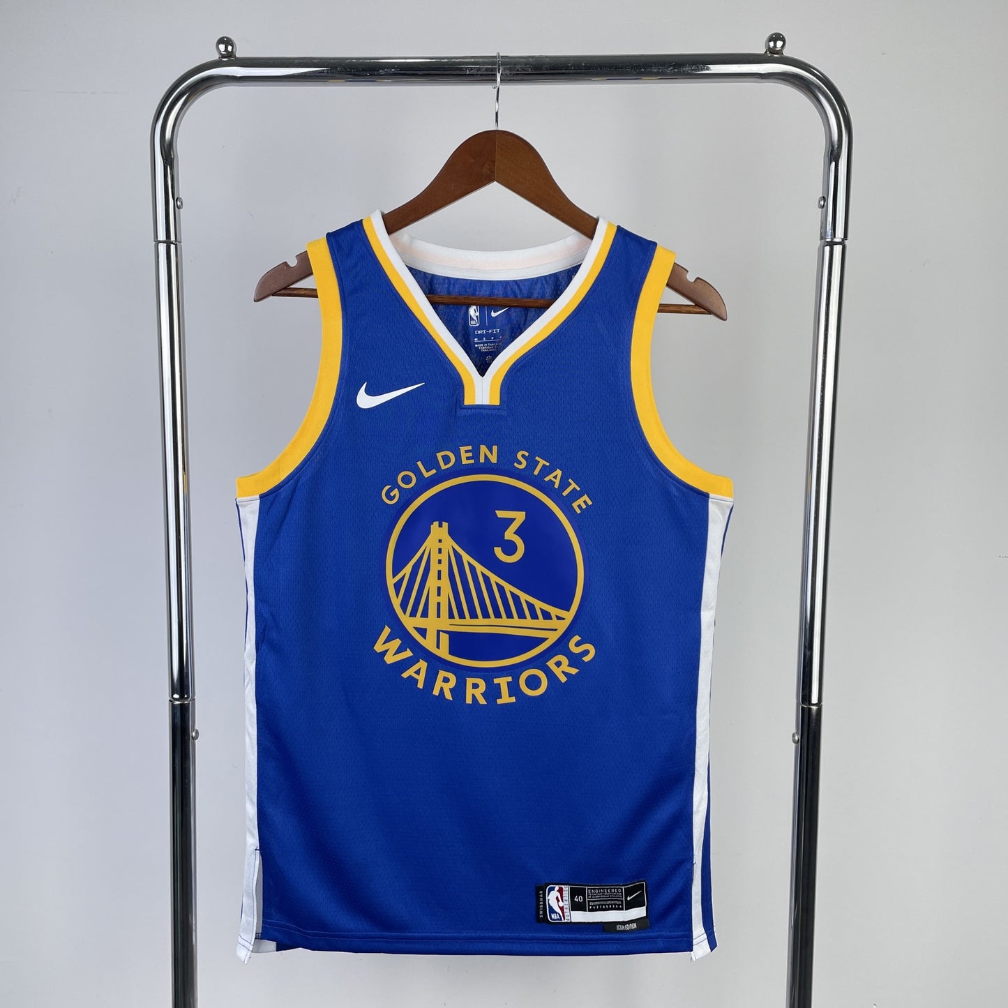 Warriors 23 Season Blue Jerseys: Curry, Thompson, Durant