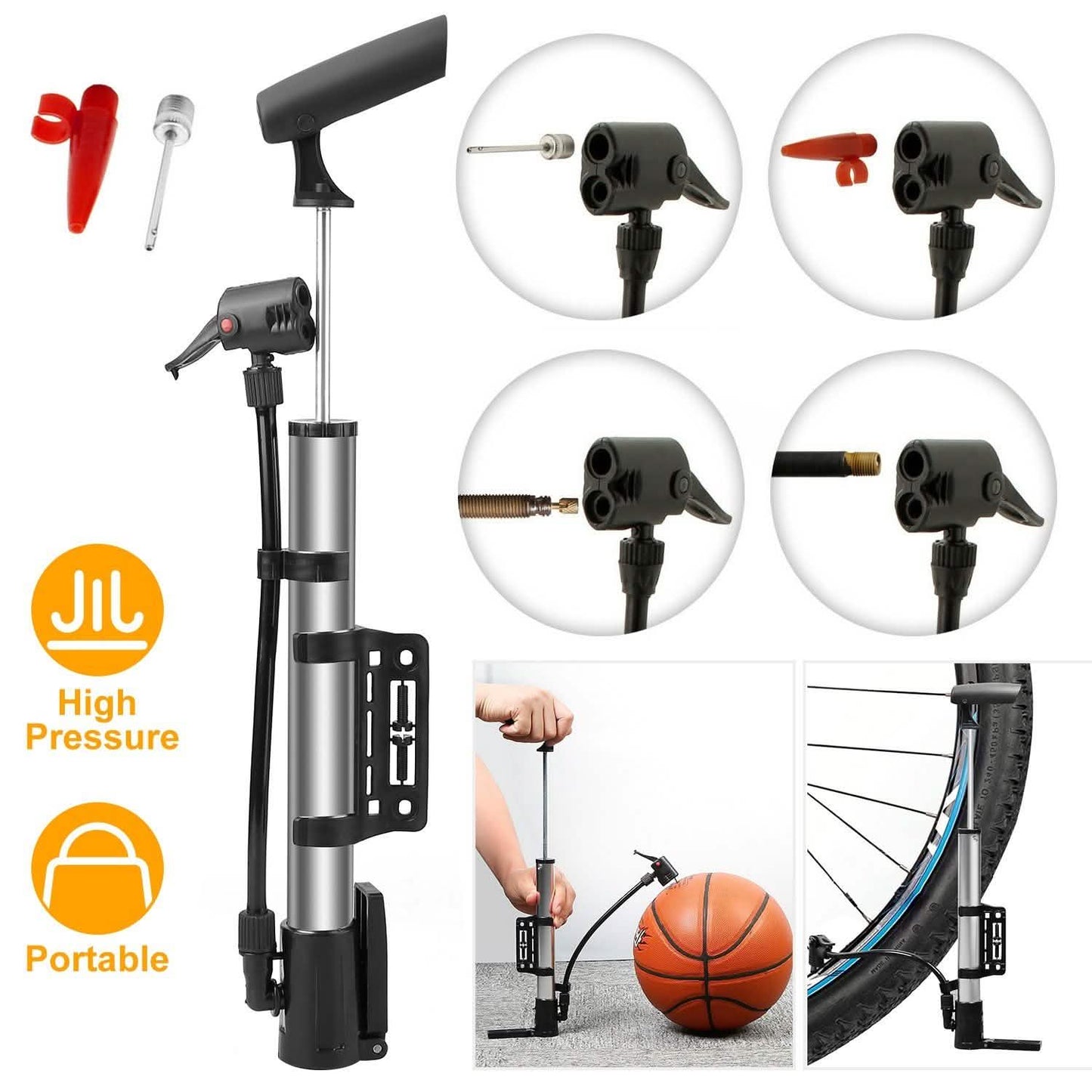 Mini Bike Pump Portable Bicycle Tire Inflator - PitchMade